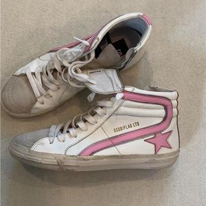 Pink golden goose slides